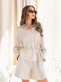 Alessia Linen Shirt - Off White