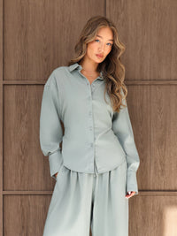 Alessia Linen Shirt - Soft Sage