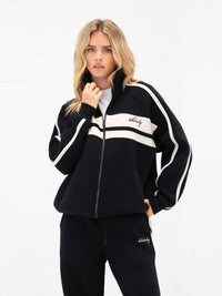 Yasmin Full Zip Sweater - Black