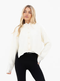 Mabel Button Up Cardigan - Cream