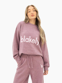 Mabel Oversized Knitted Sweater - Dusty Pink