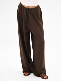 Mae Crochet Trousers - Brown