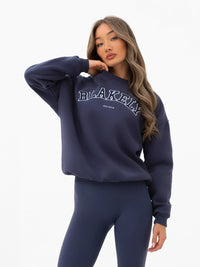 Varsity Oversized Sweater - True Navy