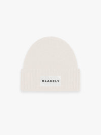 Label Knit Beanie - Toasted Taupe
