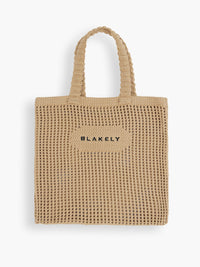 Crochet Tote Bag - Tan