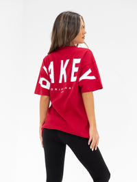Isabel Oversized T-Shirt - Cherry Red
