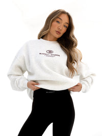 Madison Oversized Sweater - Marl White