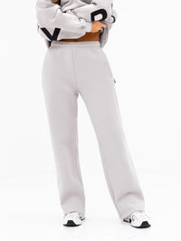 Isabel Wide Leg Sweatpants - Stone