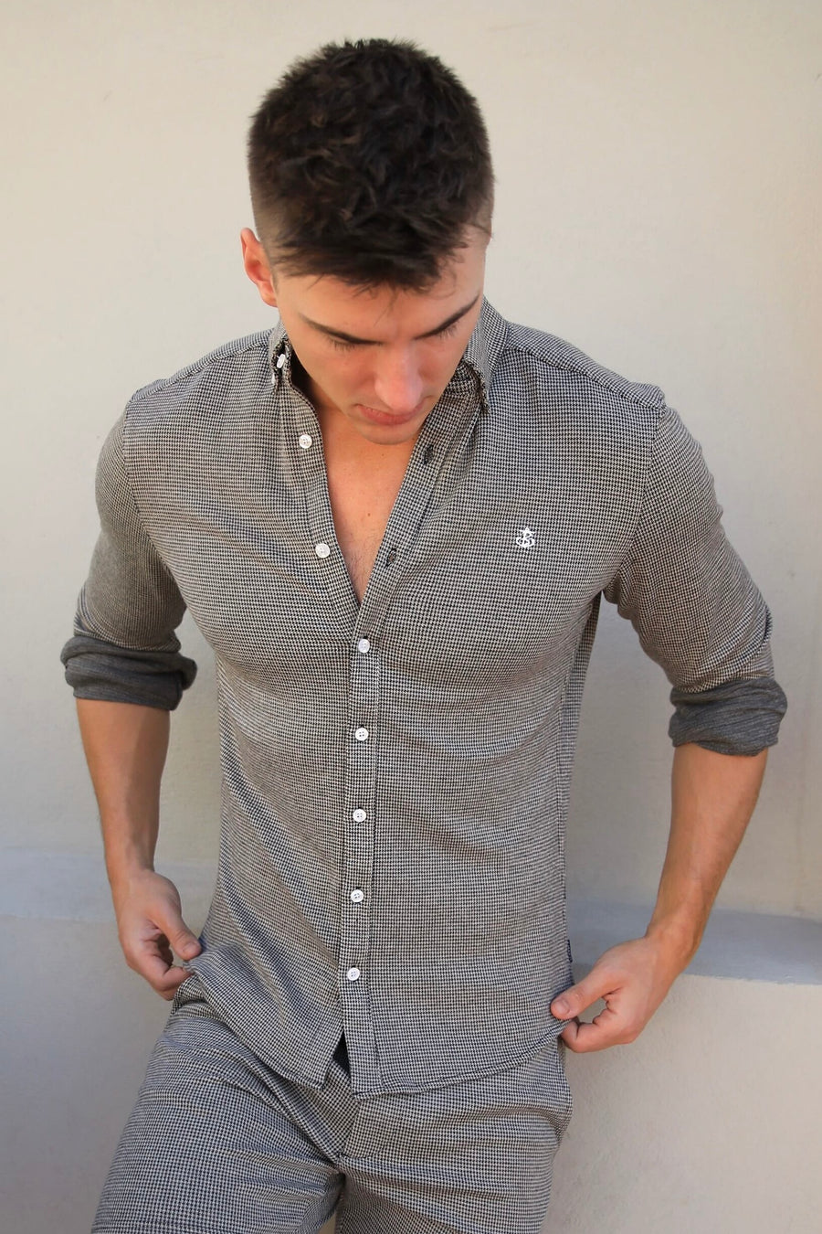 Midar Check Shirt - Gold