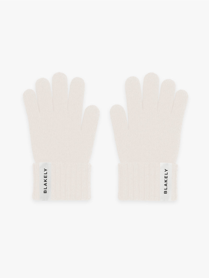 Label Knitted Gloves - Toasted Taupe