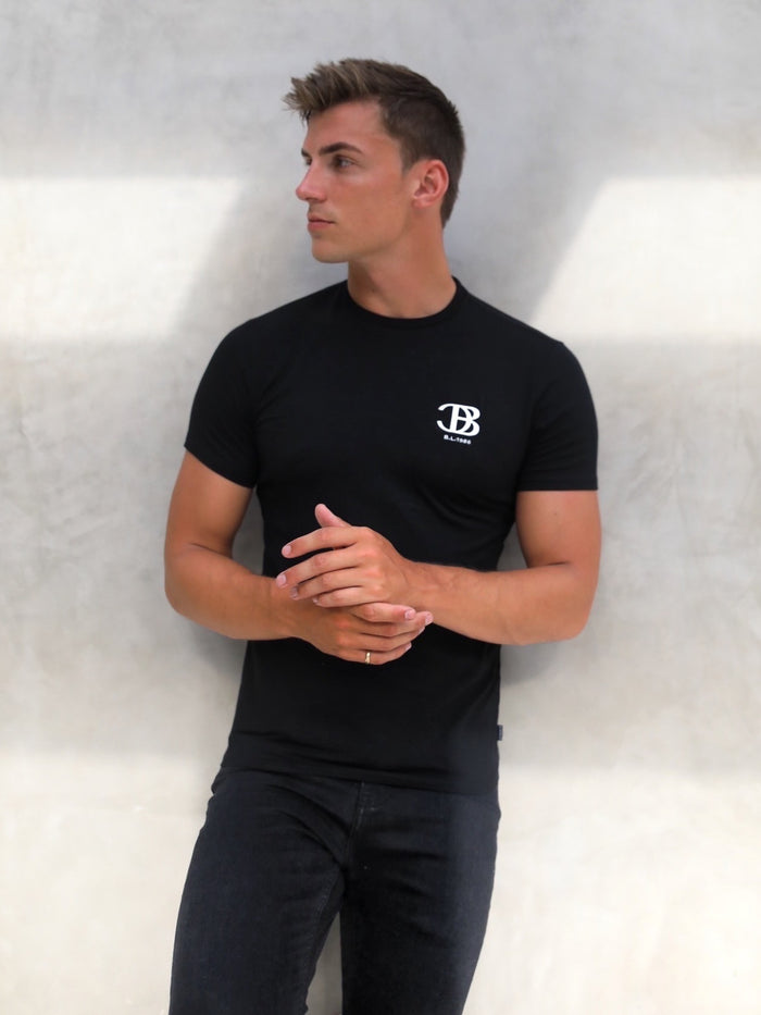 Initial Slim T-Shirt - Black