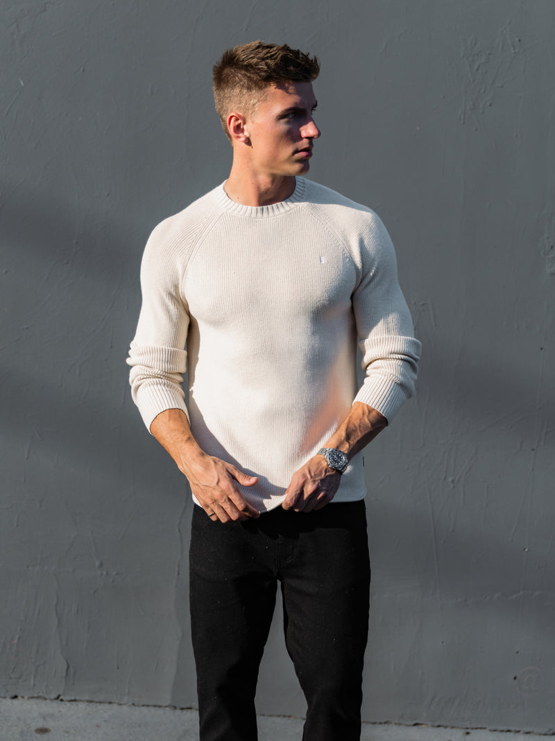 Olton Anchor Knit Sweater - Chalk