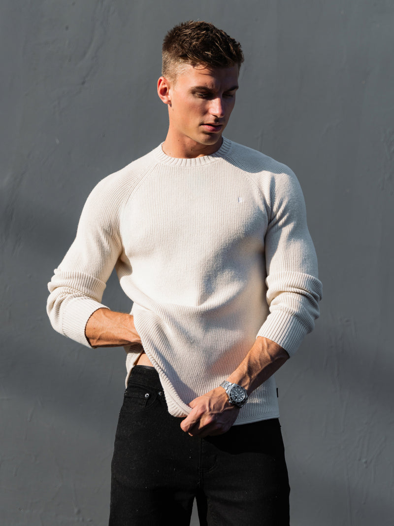 Olton Anchor Knit Sweater - Chalk