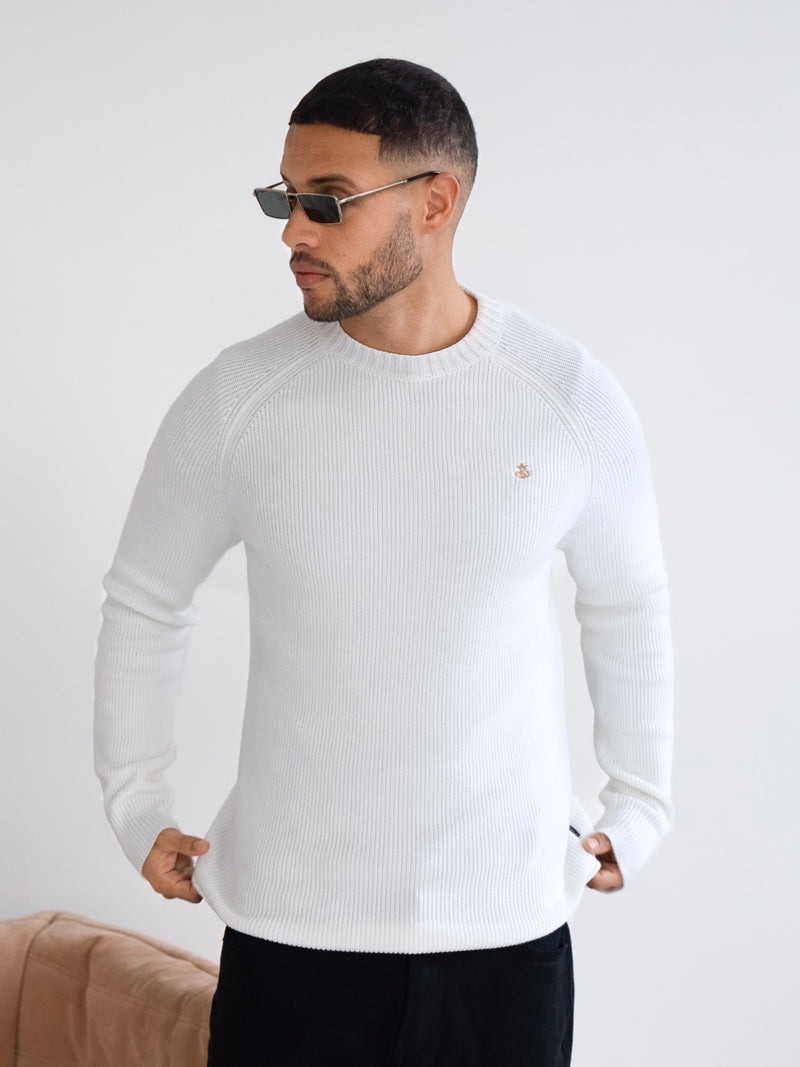 Olton Knit Sweater - White