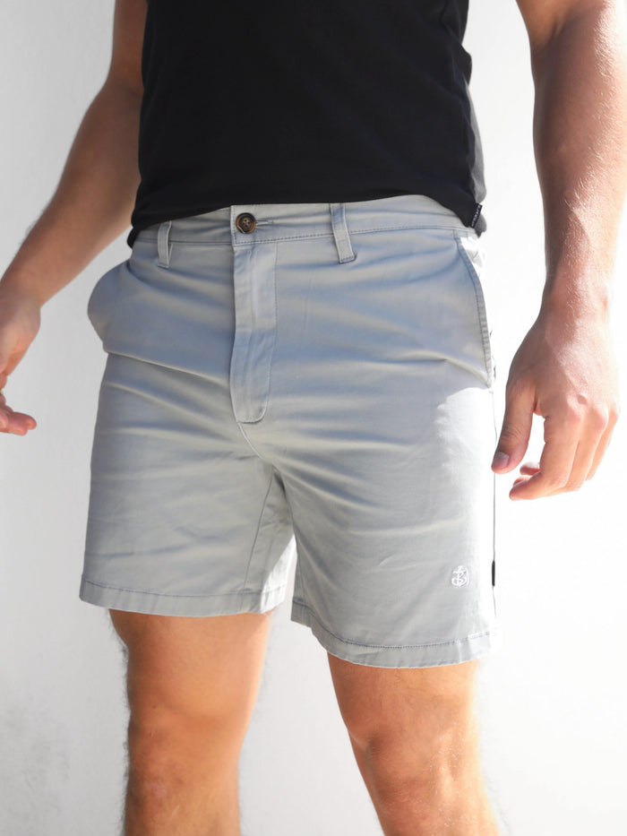 Stretch Chino Shorts - Grey