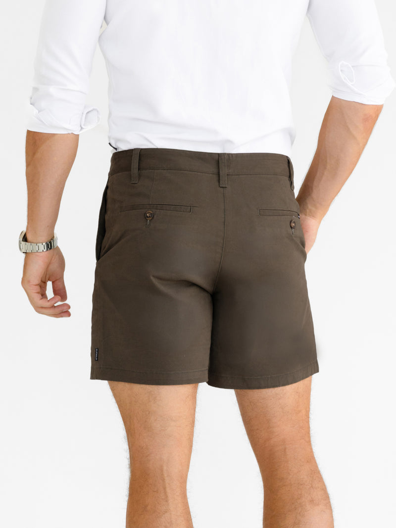 Conrad Stretch Chino Shorts - Khaki