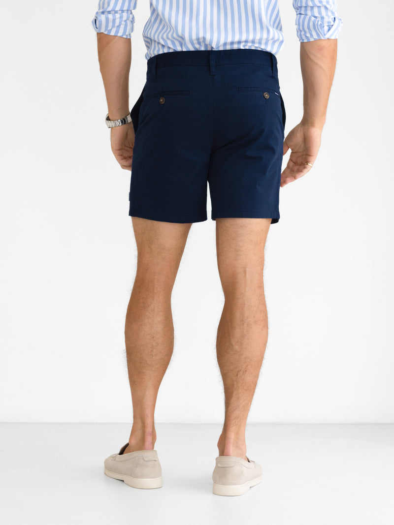 Conrad Stretch Chino Shorts - Navy