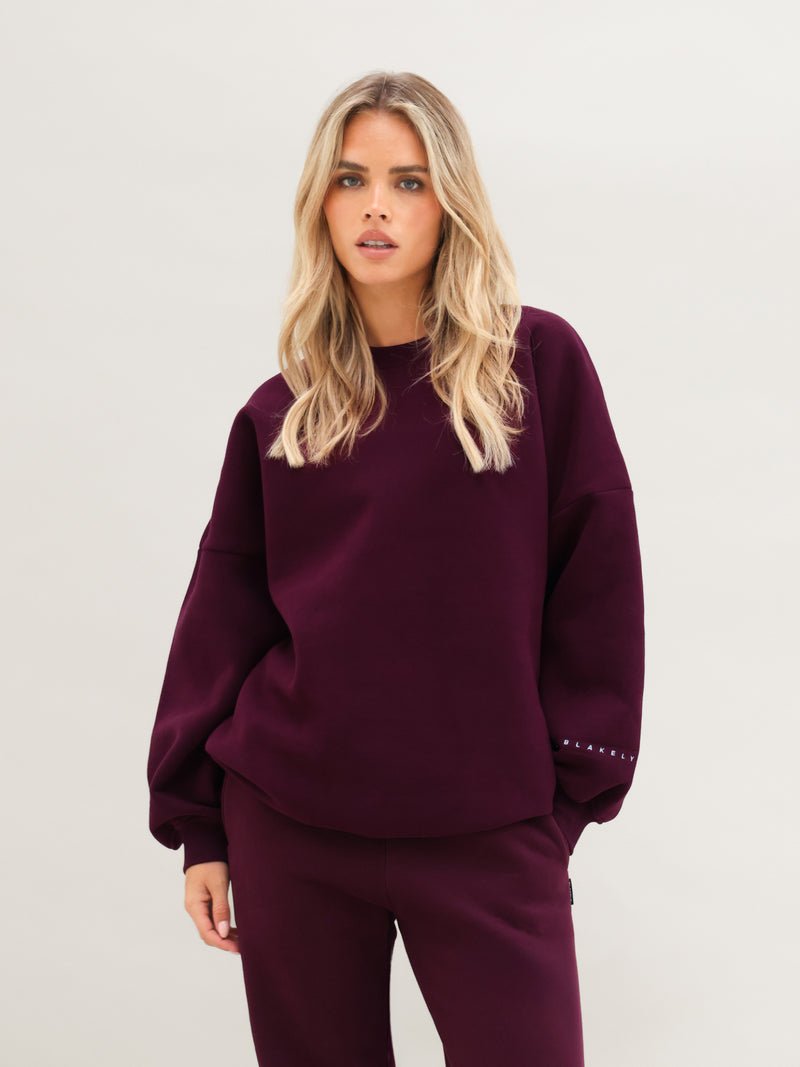 Isabel Oversized Sweater - Dark Cherry
