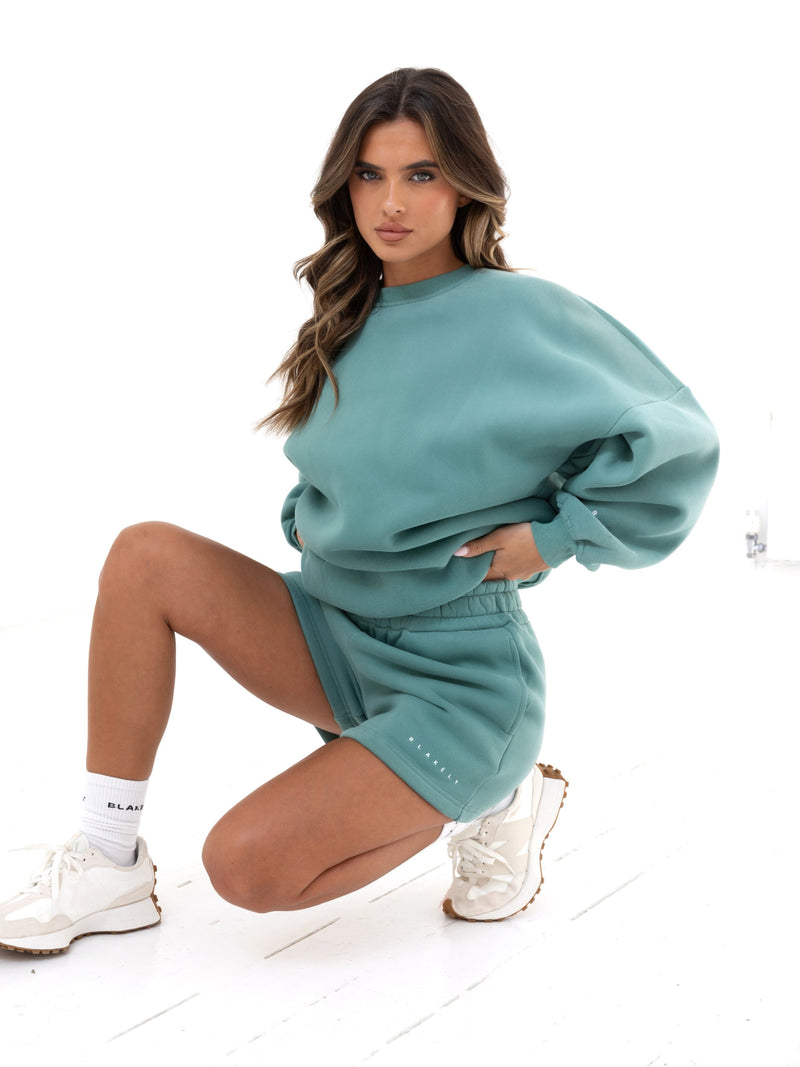 Isabel Jogger Shorts - Deep Sage