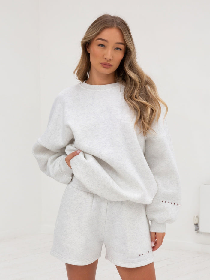 Isabel Oversized Jumper - Marl White & Sand Red