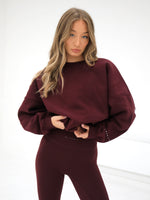 Isabel Oversized Jumper - Burgundy