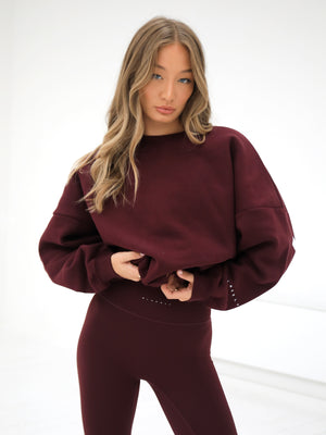 Isabel Oversized Jumper - Burgundy