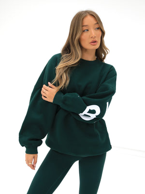 Isabel Oversized Jumper - Forest Green