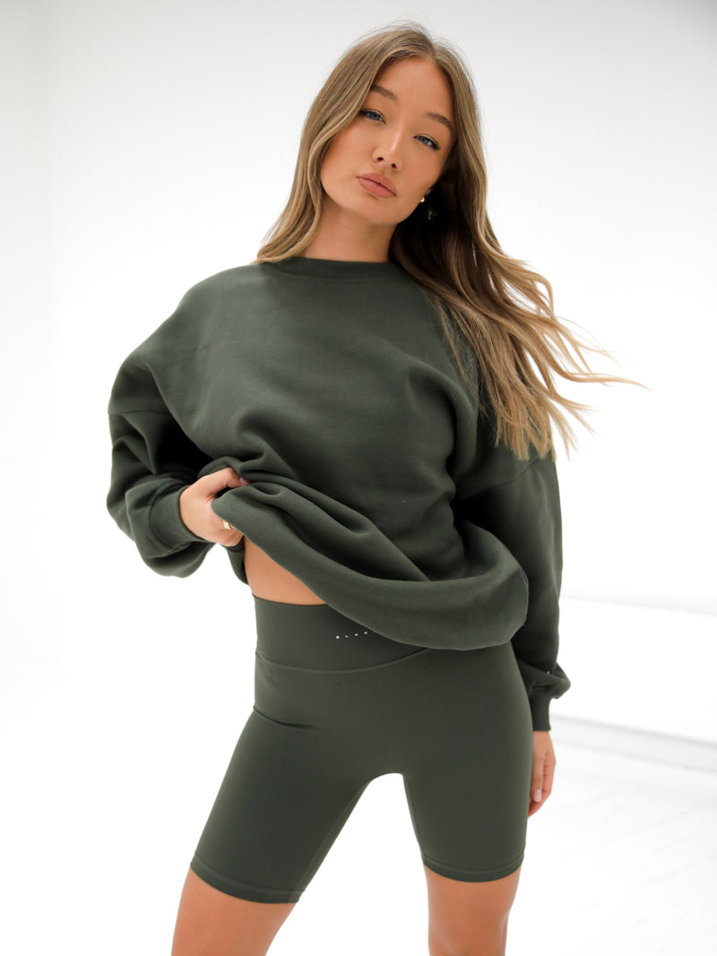 Isabel Oversized Sweater - Khaki Green