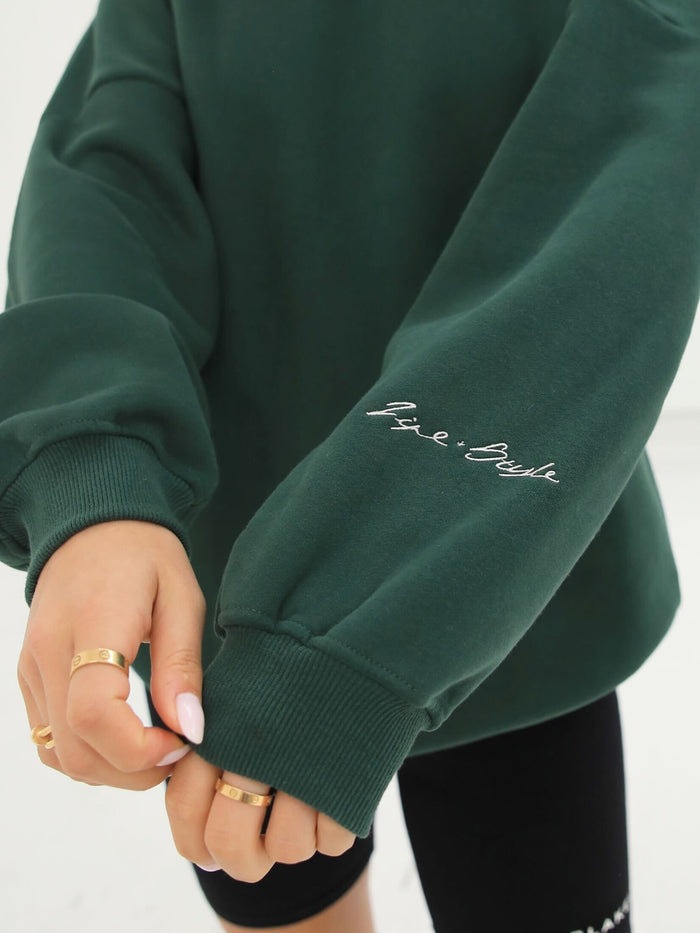 Life & Style Isabel Oversized Jumper - Forest Green