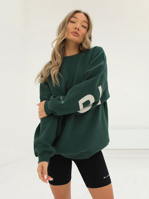 Life & Style II Isabel Oversized Jumper - Forest Green