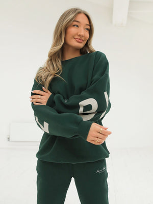Life & Style II Isabel Oversized Jumper - Forest Green