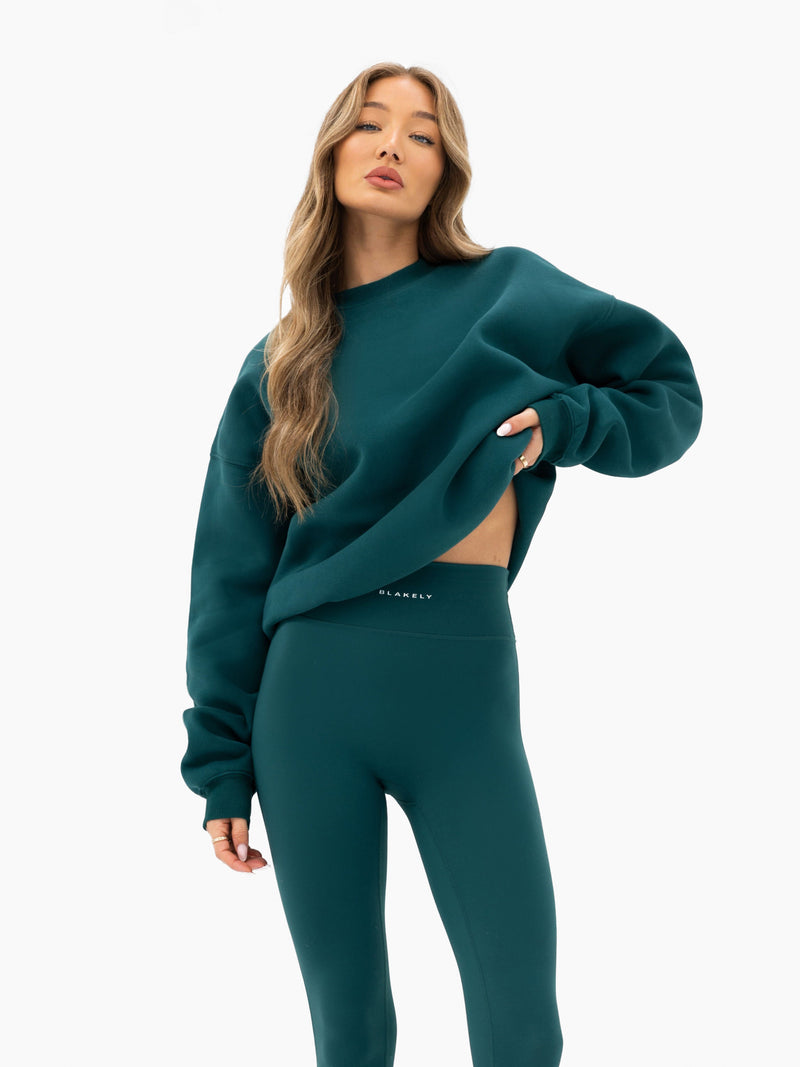 Thea Oversized Sweater - Deep Green