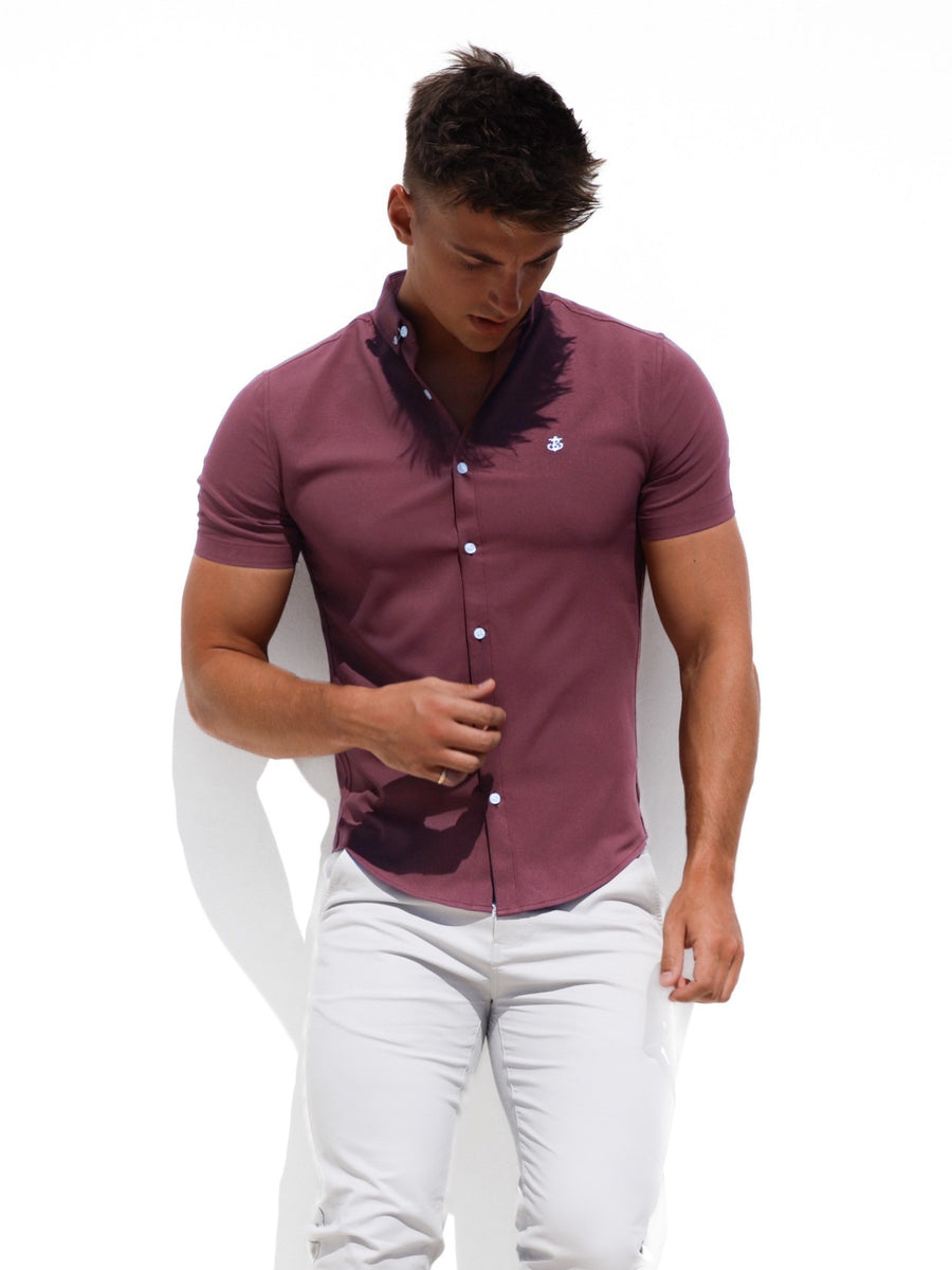 Maidstone Short Sleeve Shirt - Burgundy