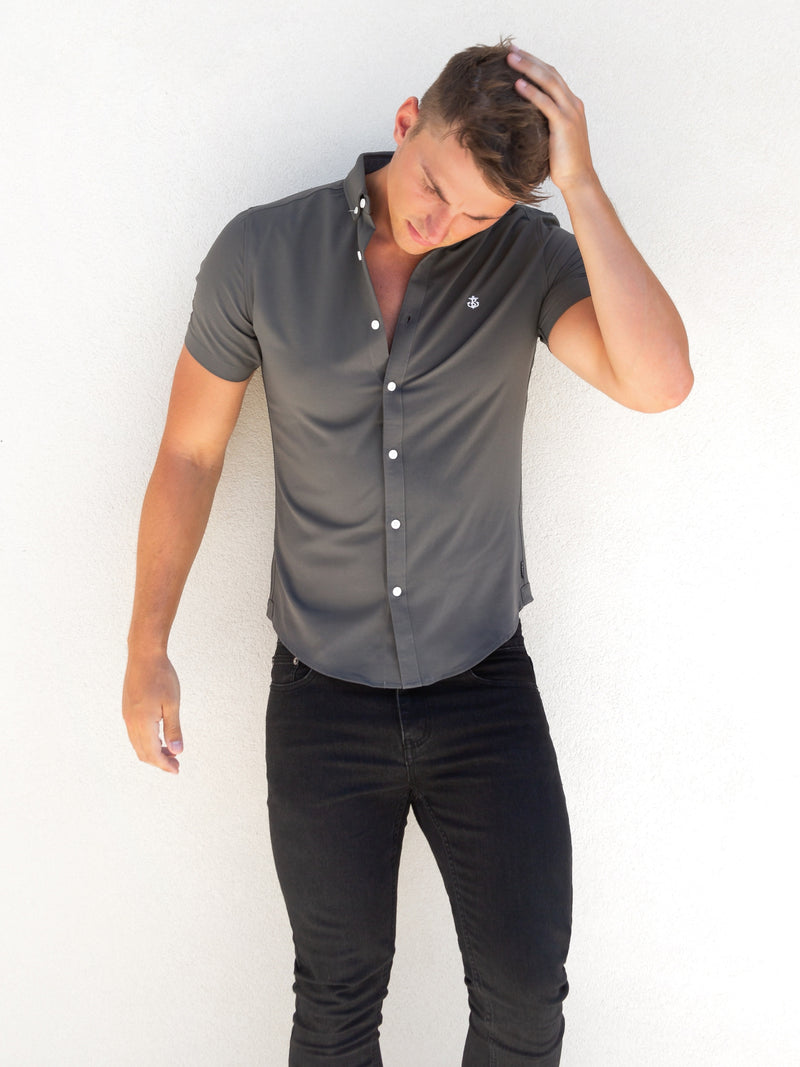 Otto Short Sleeve Shirt - Charcoal