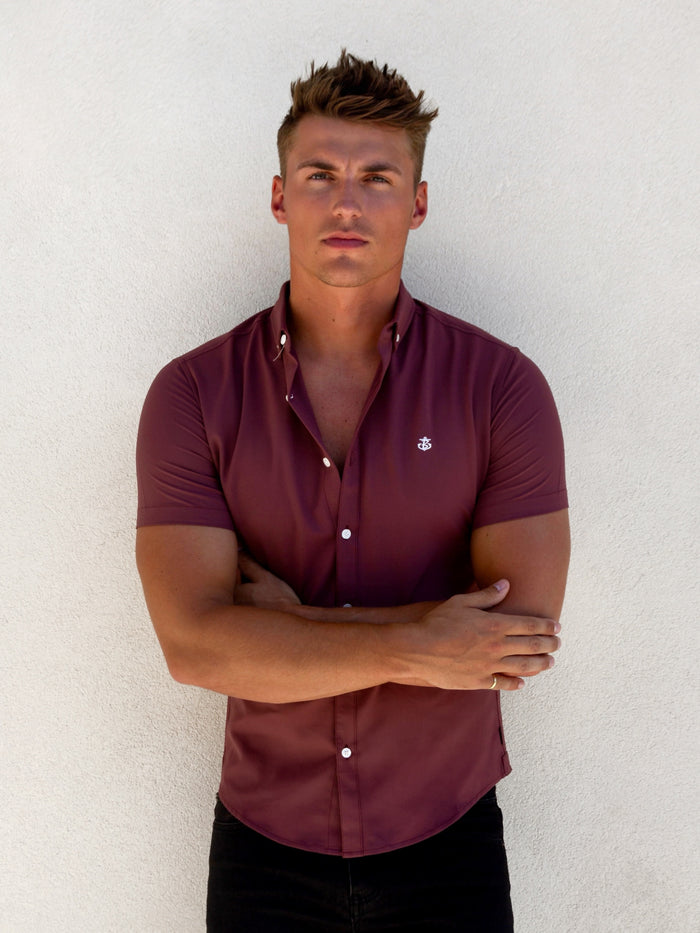 Maidstone Short Sleeve Shirt - Burgundy