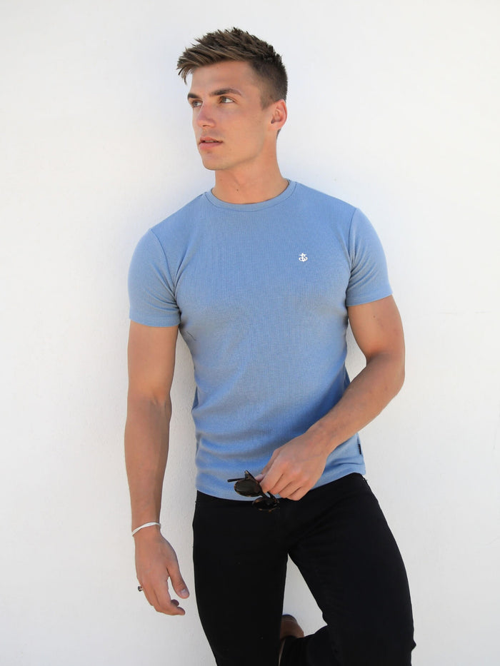 Eli Textured T-Shirt - Light Blue