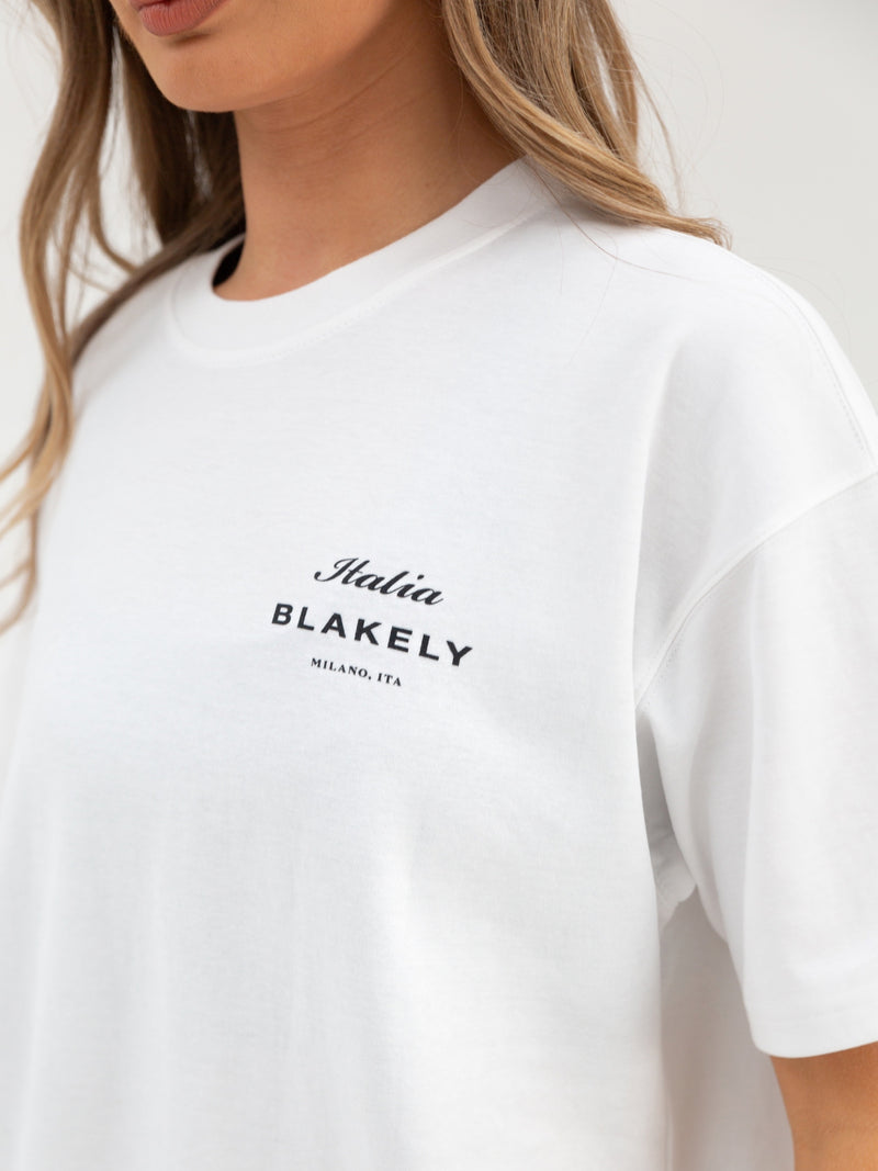 Italia Oversized T-Shirt - Flat White