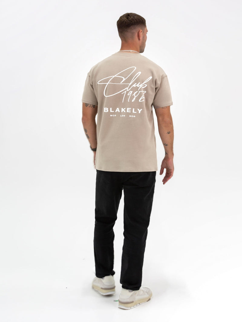 Club Relaxed T-Shirt - Washed Khaki