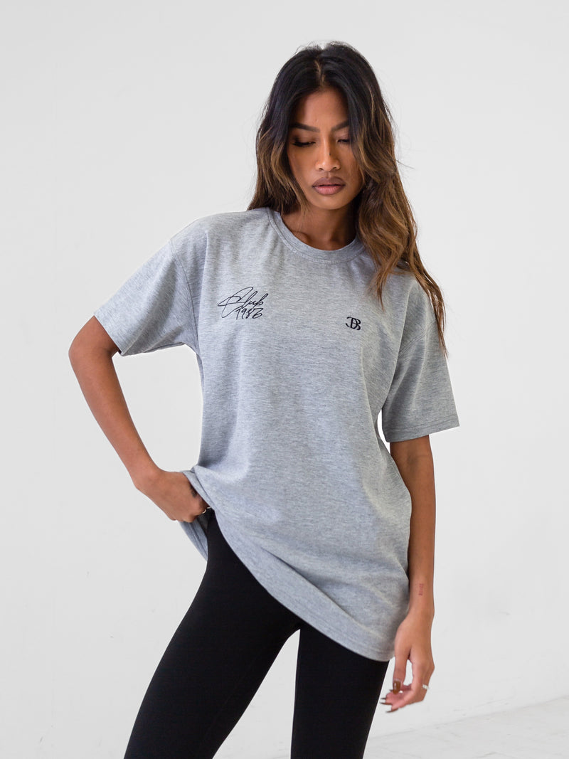 Club Oversized T-Shirt - Marl Grey