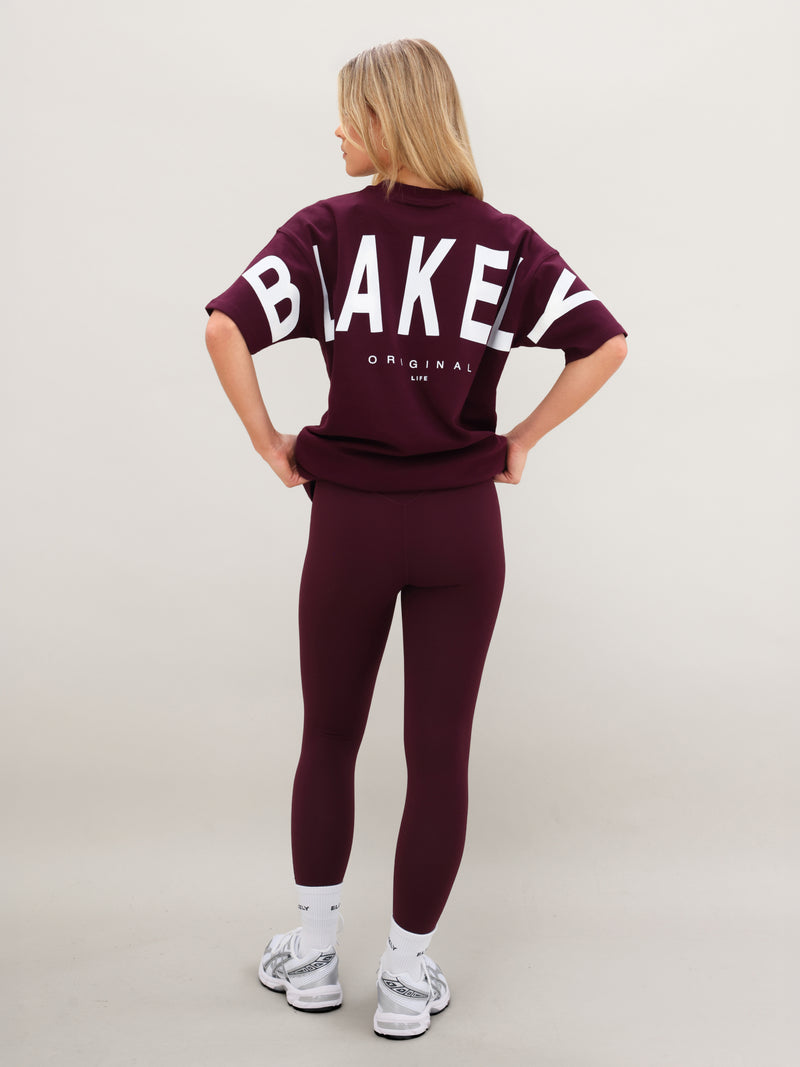 Isabel Oversized T-Shirt - Dark Cherry