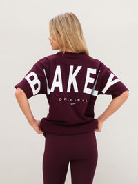 Isabel Oversized T-Shirt - Dark Cherry
