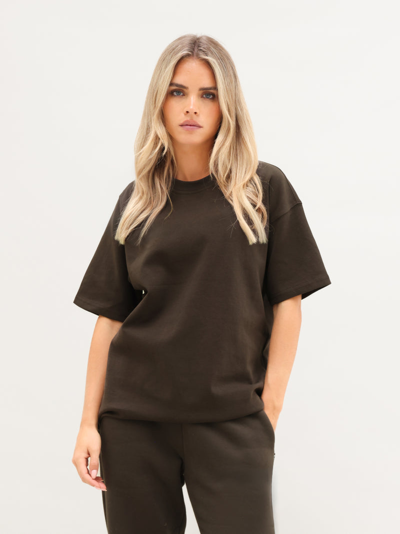 Isabel Oversized T-Shirt - Deep Brown