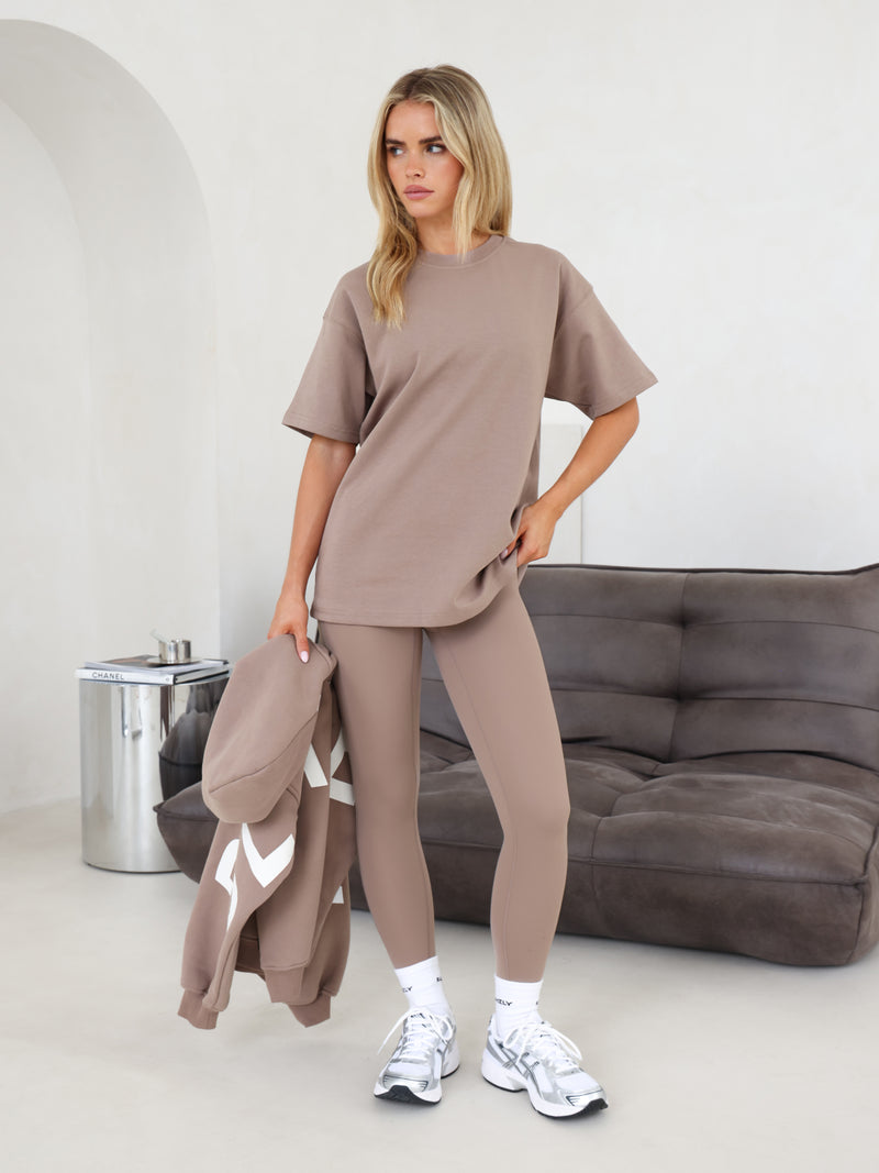 Isabel Oversized T-Shirt - Soft Brown