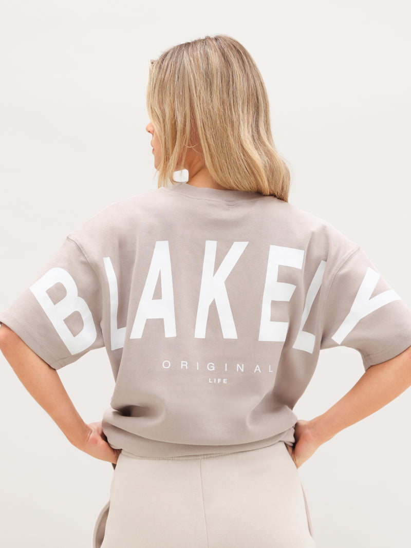 Isabel Oversized T-Shirt - Soft Taupe