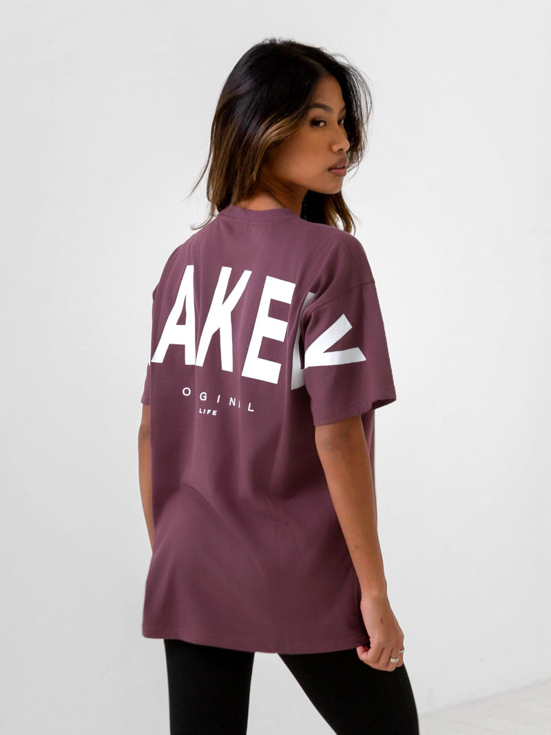 Isabel Oversized T-Shirt - Burgundy