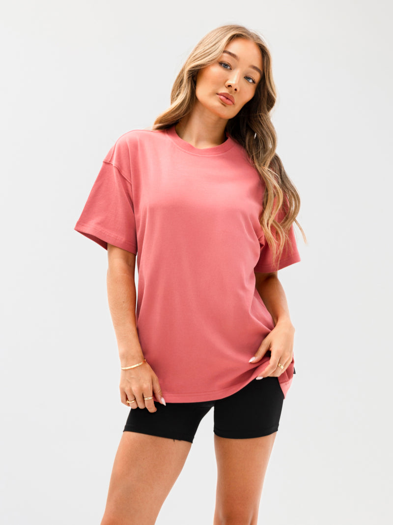 Isabel Oversized T-Shirt - Sunrise Coral