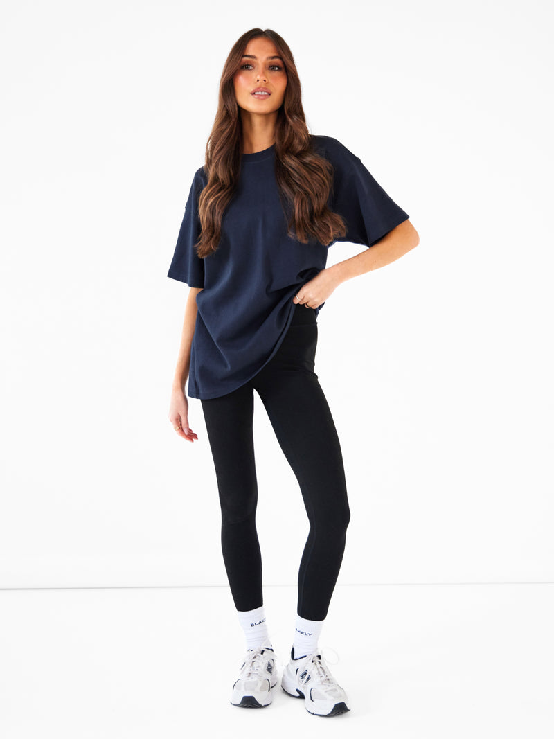 Isabel Oversized T-Shirt - Soft Navy