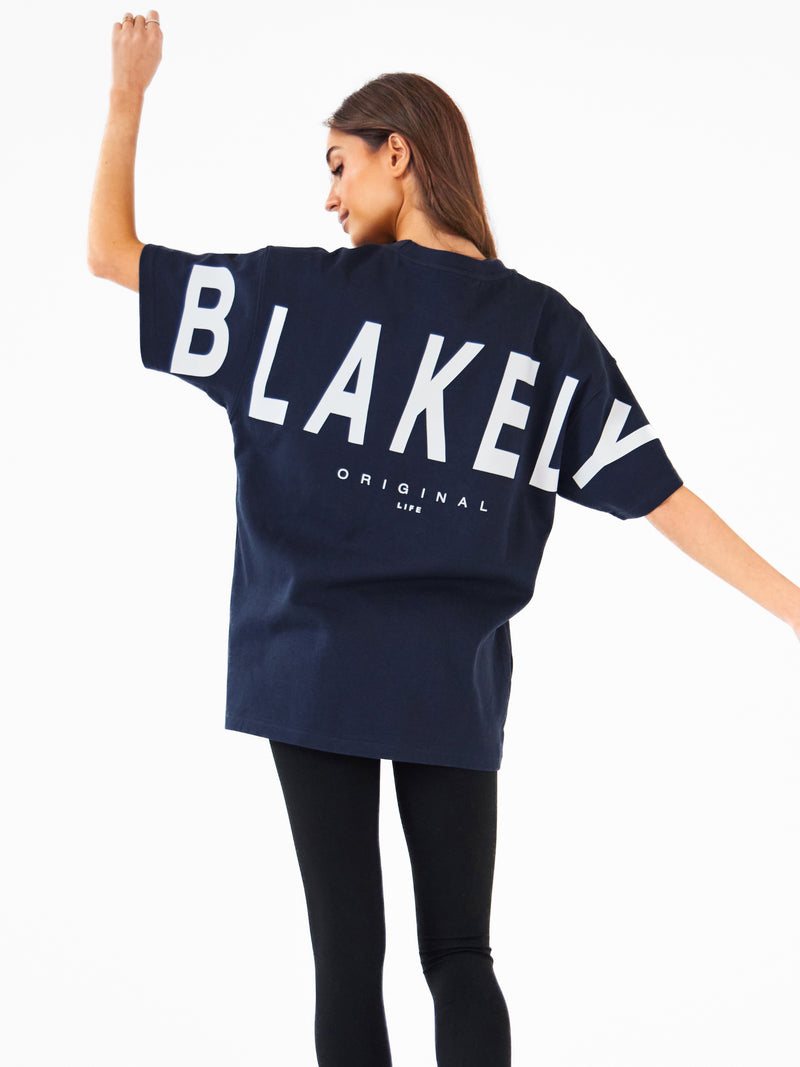 Isabel Oversized T-Shirt - Soft Navy
