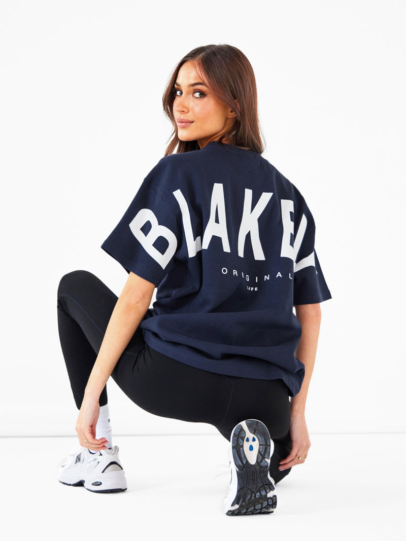Isabel Oversized T-Shirt - Soft Navy