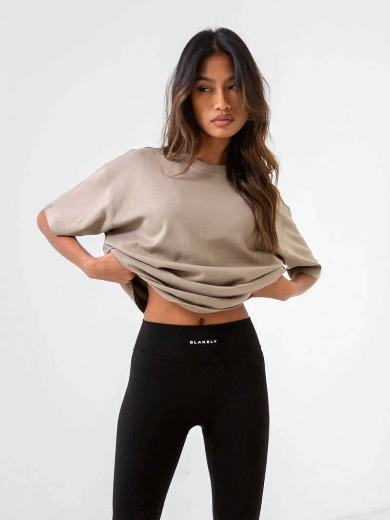 Isabel Oversized T-Shirt - Taupe